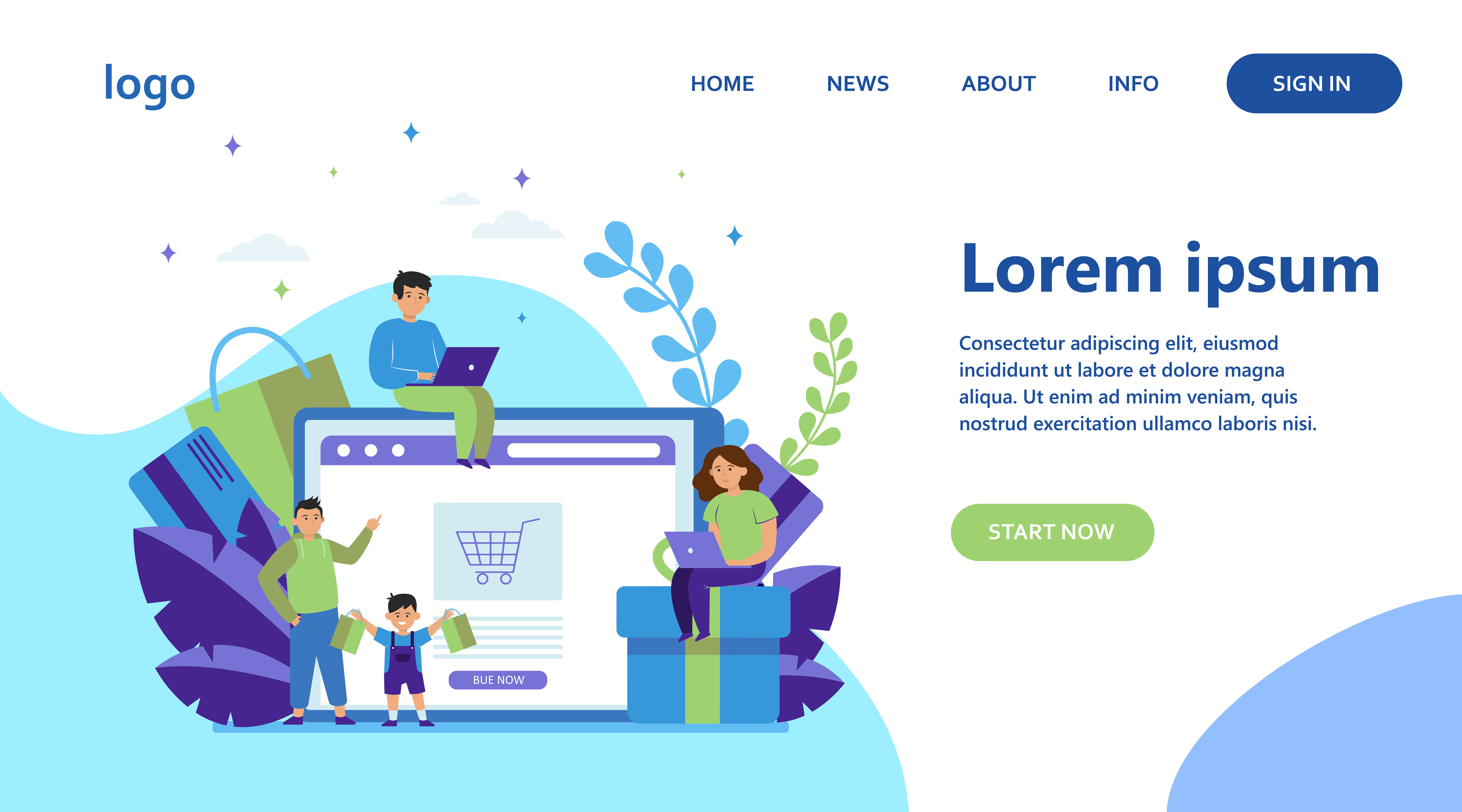 Contoh website modern